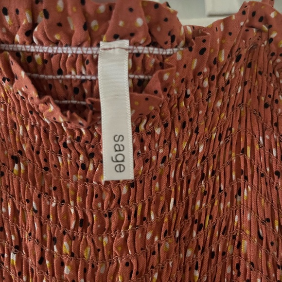 Sage romper with spaghetti straps & flare legs, size medium. - Picture 5 of 5